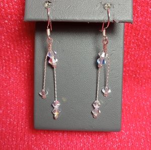 Jewelry sterling 925 Hot Earrings Hook Fashion Drop Sterling Women's Long Dangle